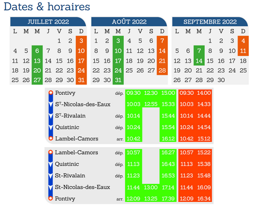 Horaires 2022