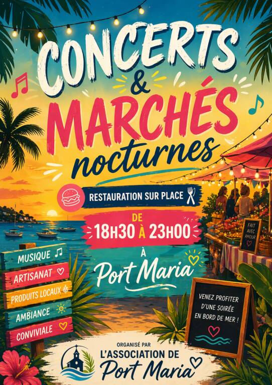 Concert et Marché Nocturne - Port Maria