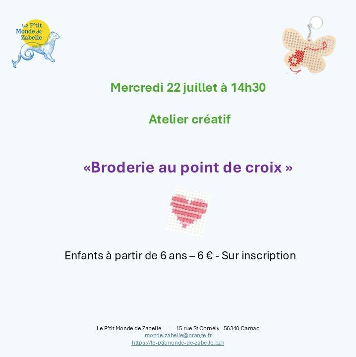 Atelier créatif: «Broderie au point de croix »