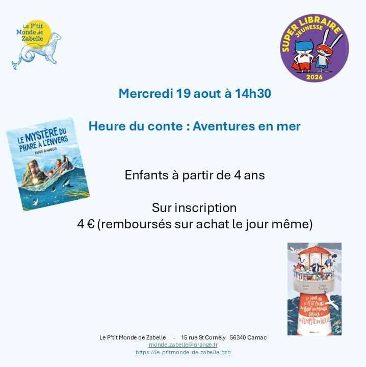 Heure du conte: "Aventures en mer"