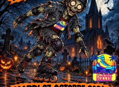 2026 soirée dansante sur roller Halloween à Ploemel