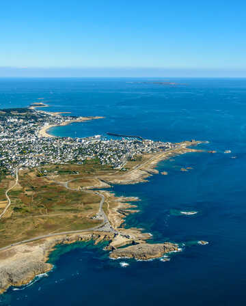 Vue aérienne de la Presqu'ile de Quiberon 