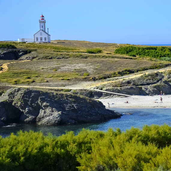 La pointe des poulains à Belle île en Mer en Bretagne sud, Morbihan 