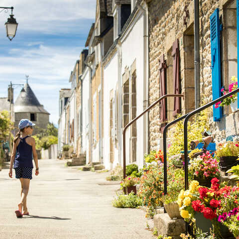 Vieux bourg de la Trinité-sur-Mer en Baie de Quiberon dans le Morbihan