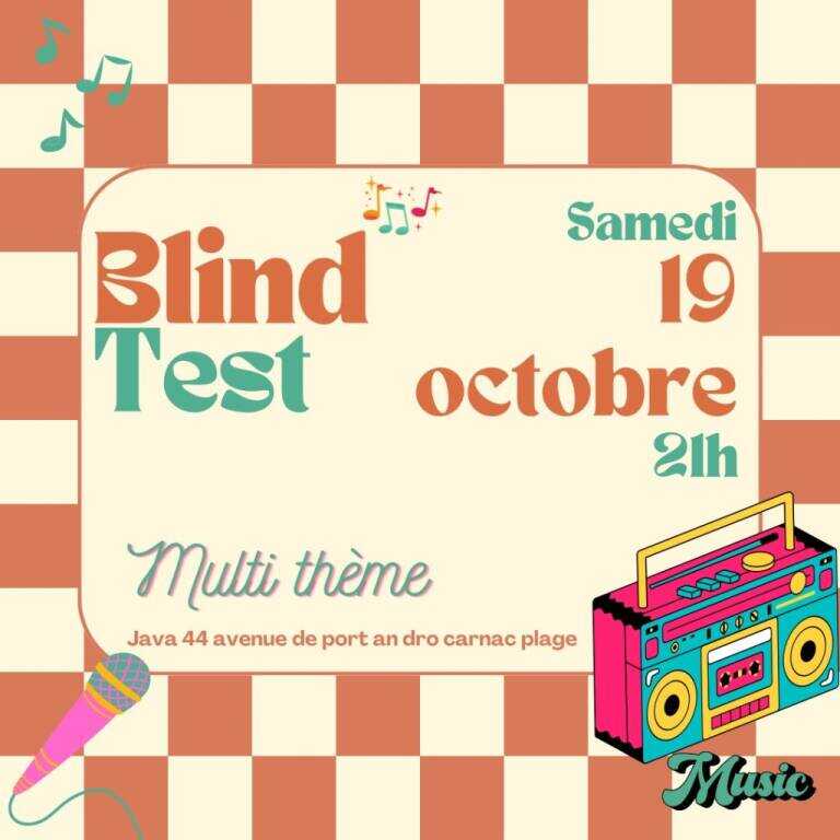 Blind test Agenda Baie de Quiberon