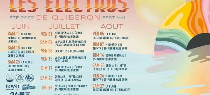Festival Les Electros de Quiberon - Open Air + After Club - Carnac Festival Les Electros de Quiberon - Open Air + After Club - Carnac