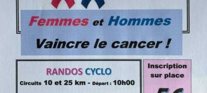 Randos cyclos et marche au profit du cancer du sein