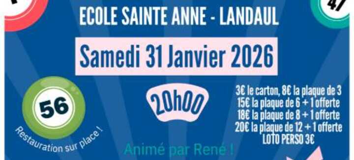 Loto organisé par l'école Sainte Anne de Landaul