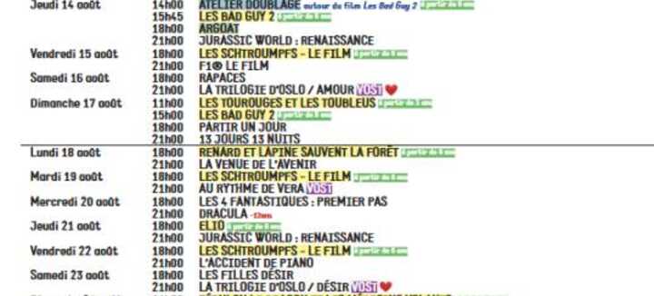 Programmation du cinéma : La Rivière Programmation du cinéma : La Rivière