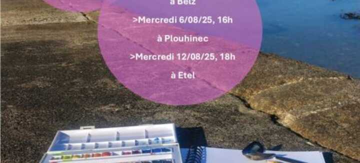 Atelier dessin "pêche" en Ria d'Etel