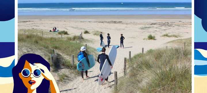 Initiation surf avec À La Dérive