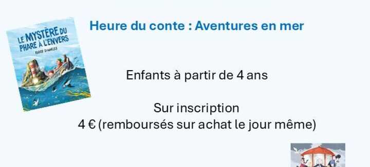 Heure du conte: "Aventures en mer"