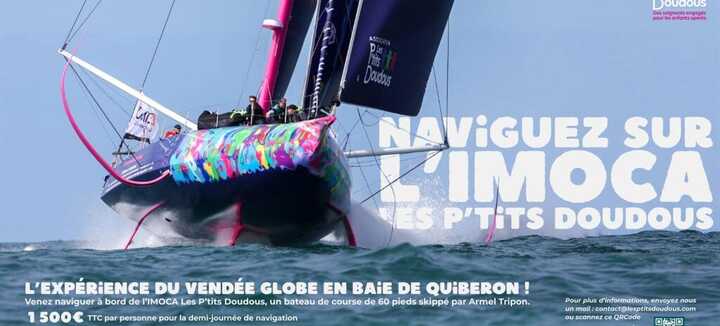 Navigation à bord de l'IMOCA Les P'tits Doudous
