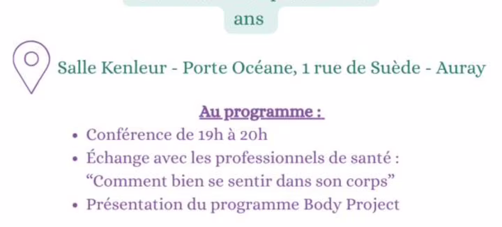 Conférence: Comprendre et agir sur l’image corporelle