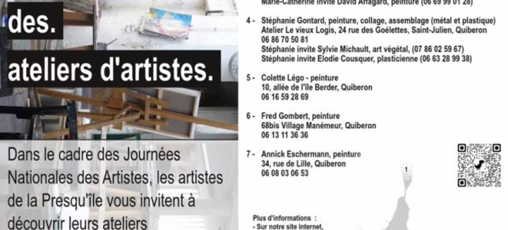 Portes ouvertes des ateliers d'artistes de la Presqu'île de Quiberon