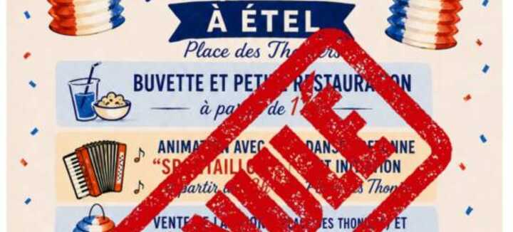 *ANNULE *Fête du 14 juillet