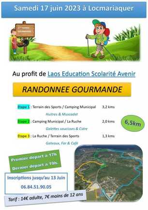 Randonnée gourmande au profit de "Laos Education Scolarité Avenir"