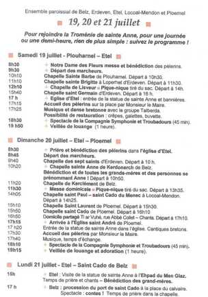 Programme troménie 
