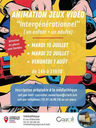 Animation jeux vidéos entre adultes et enfants