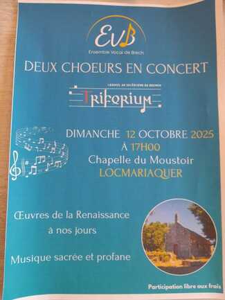 Concert de l'ensemble vocal de Brech et le Chœur Triforium