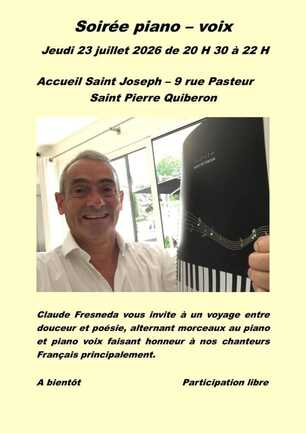 Soirée piano 23-07-2026 St Joseph Claude Fresneda