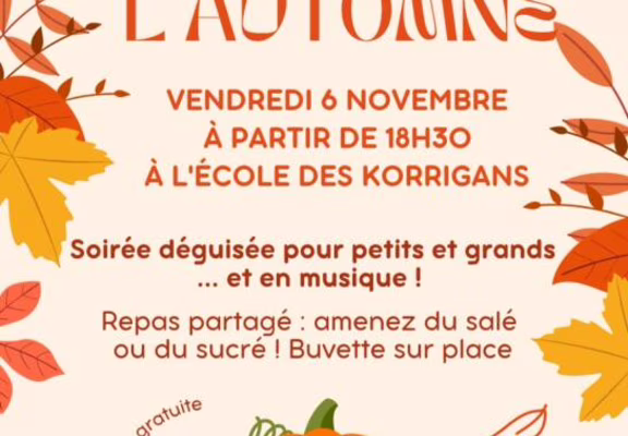 6 novembre - fête de l'automne - apel école des Korrigans - CARNAC